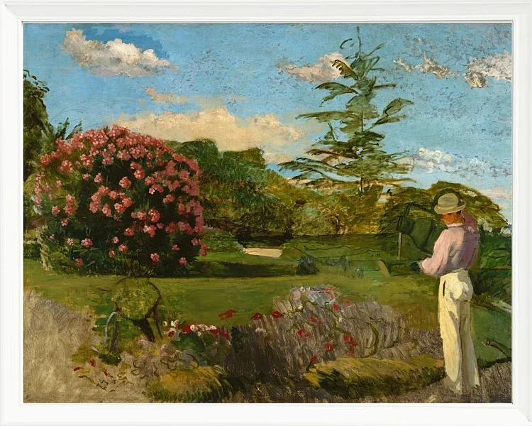 Frédéric Bazille - Der kleine Gärtner 1866 | Giclée Kunstdruck gerahmt
