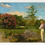 Frédéric Bazille - Der kleine Gärtner 1866 | Giclée Kunstdruck gerahmt