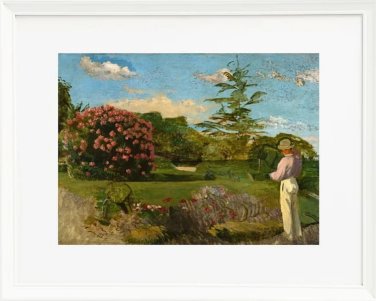 Frédéric Bazille - Der kleine Gärtner 1866 | Giclée Kunstdruck gerahmt