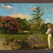 Frédéric Bazille - Der kleine Gärtner 1866 | Giclée Kunstdruck gerahmt
