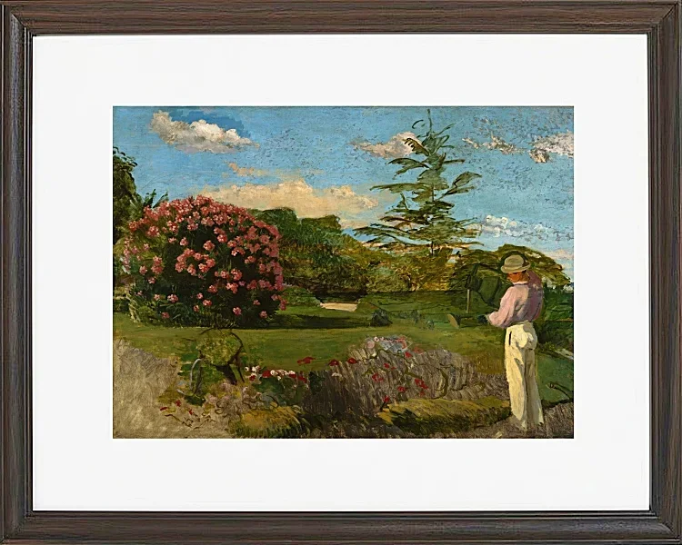 Frédéric Bazille - Der kleine Gärtner 1866 | Giclée Kunstdruck gerahmt