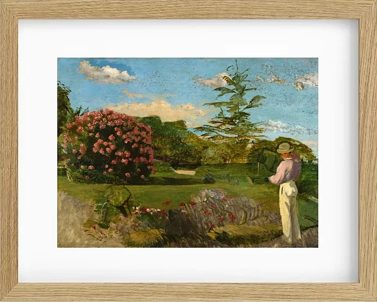 Frédéric Bazille - Der kleine Gärtner 1866 | Giclée Kunstdruck gerahmt