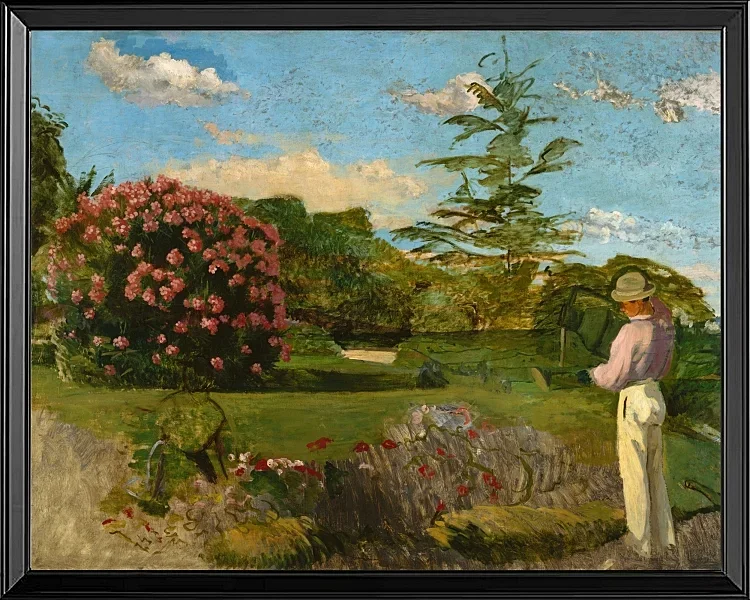 Frédéric Bazille - Der kleine Gärtner 1866 | Giclée Kunstdruck gerahmt