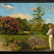 Frédéric Bazille - Der kleine Gärtner 1866 | Giclée Kunstdruck gerahmt