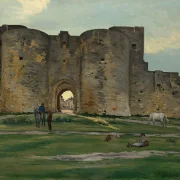 Frédéric Bazille - Königin Tor in Aigues-Mortes 1867 | Giclée Kunstdruck gerahmt