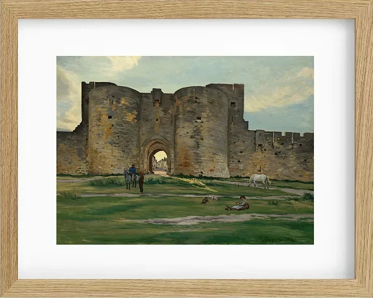 Frédéric Bazille - Königin Tor in Aigues-Mortes 1867 | Giclée Kunstdruck gerahmt