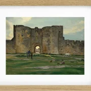 Frédéric Bazille - Königin Tor in Aigues-Mortes 1867 | Giclée Kunstdruck gerahmt