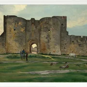 Frédéric Bazille - Königin Tor in Aigues-Mortes 1867 | Giclée Kunstdruck gerahmt