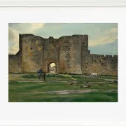 Frédéric Bazille - Königin Tor in Aigues-Mortes 1867 | Giclée Kunstdruck gerahmt