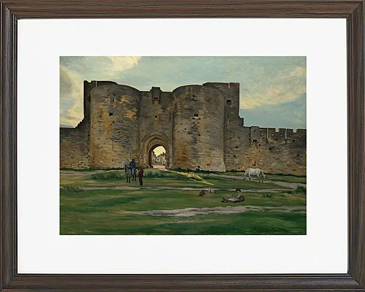 Frédéric Bazille - Königin Tor in Aigues-Mortes 1867 | Giclée Kunstdruck gerahmt