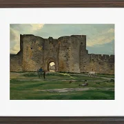 Frédéric Bazille - Königin Tor in Aigues-Mortes 1867 | Giclée Kunstdruck gerahmt