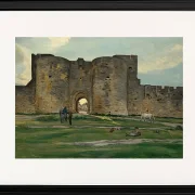 Frédéric Bazille - Königin Tor in Aigues-Mortes 1867 | Giclée Kunstdruck gerahmt