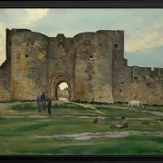 Frédéric Bazille - Königin Tor in Aigues-Mortes 1867 | Giclée Kunstdruck gerahmt