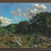 Frédéric Bazille - Landschaft bei Chailly 1865 | Giclée Kunstdruck gerahmt