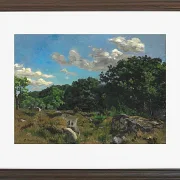 Frédéric Bazille - Landschaft bei Chailly 1865 | Giclée Kunstdruck gerahmt