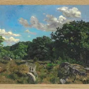 Frédéric Bazille - Landschaft bei Chailly 1865 | Giclée Kunstdruck gerahmt