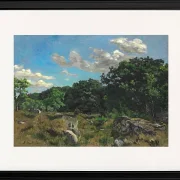 Frédéric Bazille - Landschaft bei Chailly 1865 | Giclée Kunstdruck gerahmt