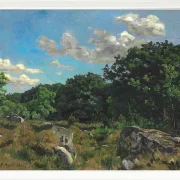 Frédéric Bazille - Landschaft bei Chailly 1865 | Giclée Kunstdruck gerahmt