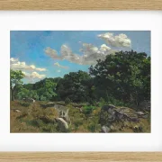 Frédéric Bazille - Landschaft bei Chailly 1865 | Giclée Kunstdruck gerahmt