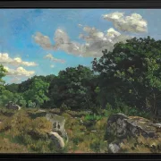 Frédéric Bazille - Landschaft bei Chailly 1865 | Giclée Kunstdruck gerahmt