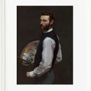 Frédéric Bazille - Selbstporträt 1865 | Giclée Kunstdruck gerahmt