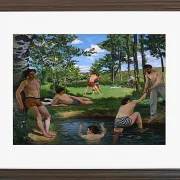 Frédéric Bazille - Sommerszene 1869 | Giclée Kunstdruck gerahmt