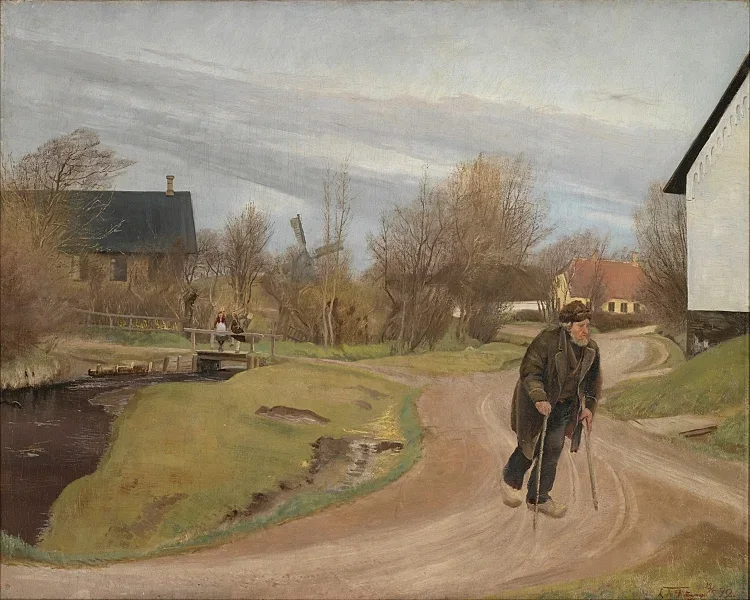 Frühling in Hals, Jütland - 1892