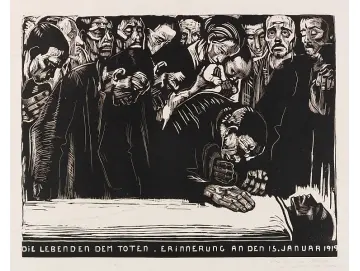 Gedenkblatt für Karl Liebknecht - 1919