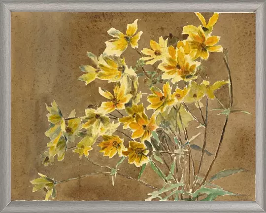 Gul og orange blomst - 1915