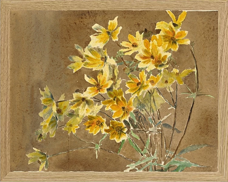 Gul og orange blomst - 1915