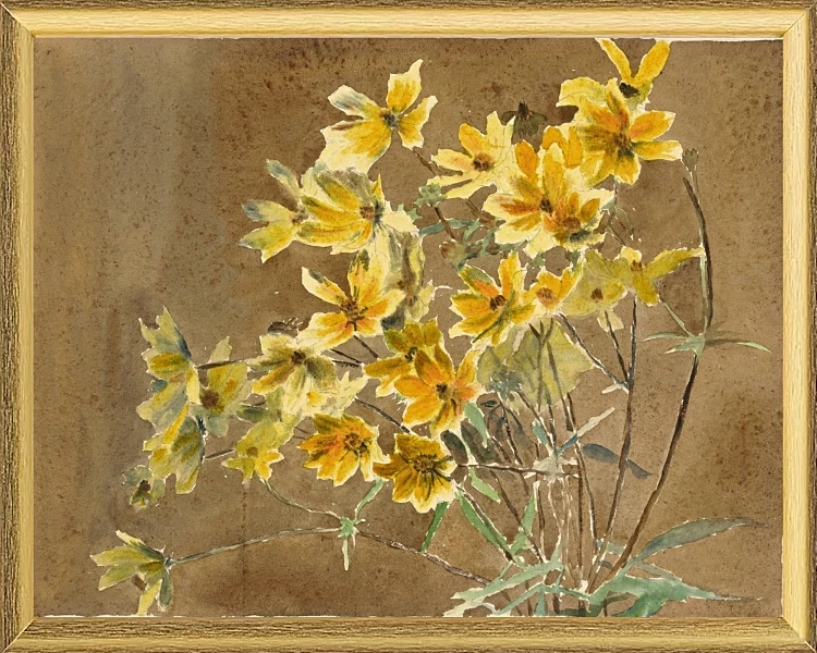 Gul og orange blomst - 1915