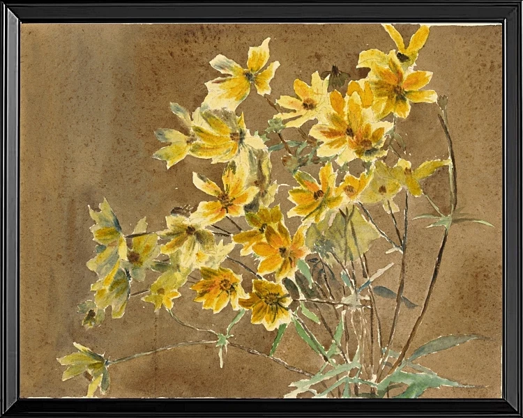 Gul og orange blomst - 1915