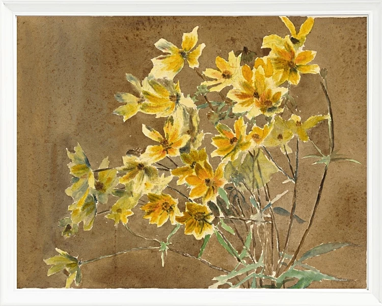 Gul og orange blomst - 1915