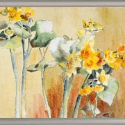 Gul og orange blomst - 1916