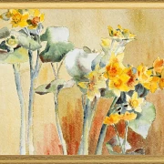 Gul og orange blomst - 1916