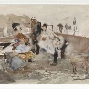 Gesellschaft auf einem Boot - 1867