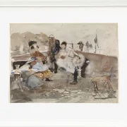 Gesellschaft auf einem Boot - 1867