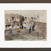 Gesellschaft auf einem Boot - 1867