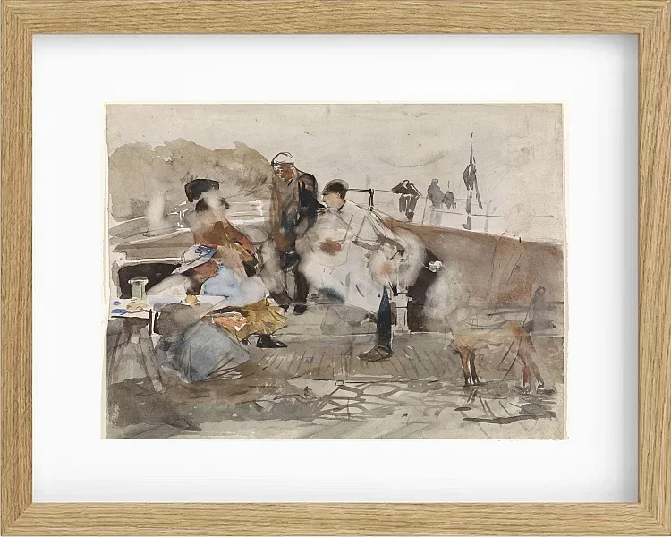 Gesellschaft auf einem Boot - 1867