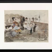 Gesellschaft auf einem Boot - 1867