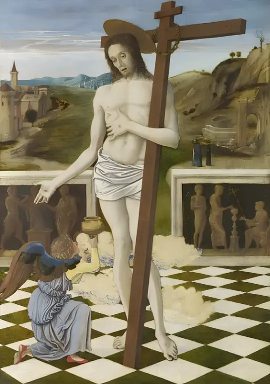 Giovanni Bellini | Das Blut des Erlösers - 1465 | Giclée Kunstdruck gerahmt