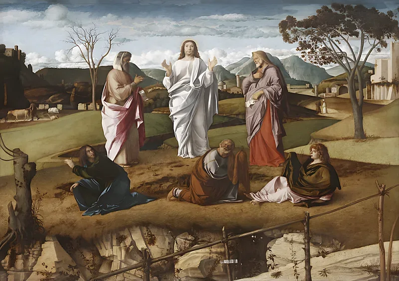 Giovanni Bellini | Kristi forklarelse – 1480 | Indrammet kunsttryk | Renæssance | formida