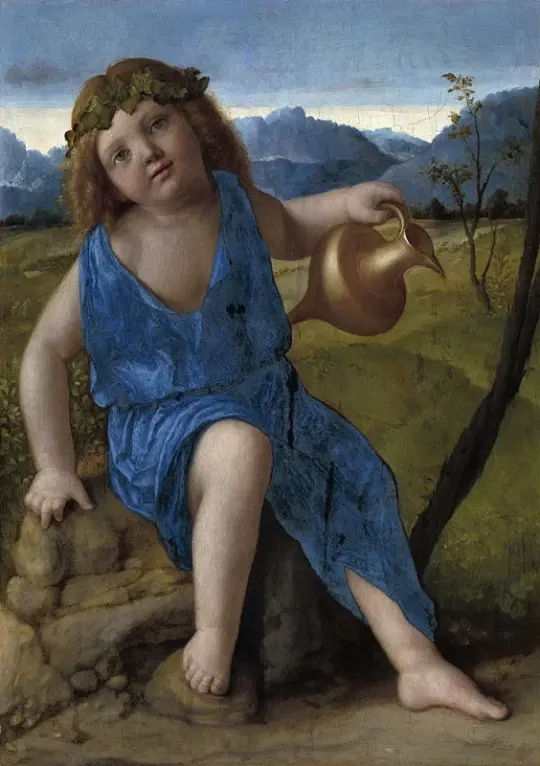 Giovanni Bellini | Spædbarnet Bacchus - 1505 | Indrammet kunsttryk | Renæssance | formida