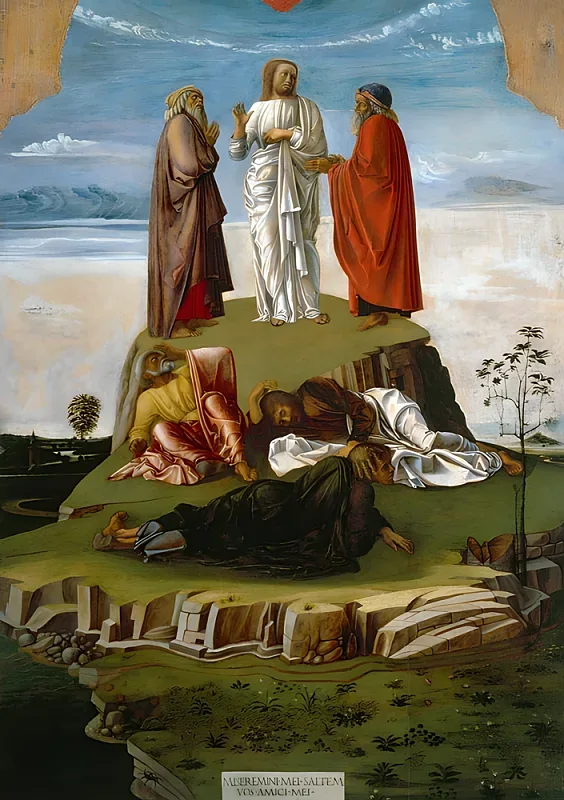 Giovanni Bellini | Die Verklärung Christi – 1480 | Giclée Kunstdruck gerahmt