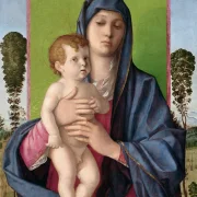 Giovanni Bellini | Madonna mit Bäumchen - 1487 | Giclée Kunstdruck gerahmt