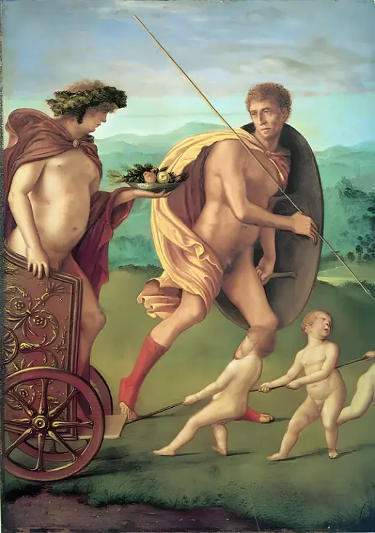 Giovanni Bellini | Vier Allegorien Beharrlichkeit - 1490 | Giclée Kunstdruck gerahmt