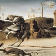 Giovanni Bellini | Sankt Georg og Dragen - 1470 | Indrammet kunsttryk | Renæssance | formida