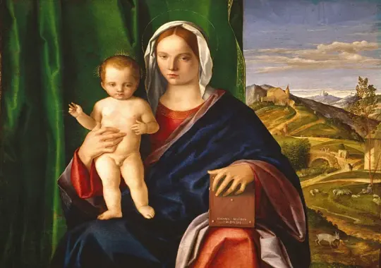 Giovanni Bellini | Madonna og barn - 1509 | Indrammet kunsttryk | Renæssance | formida