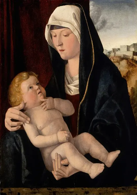 Giovanni Bellini | Madonna og barn - 1510 | Indrammet kunsttryk | Renæssance | formida
