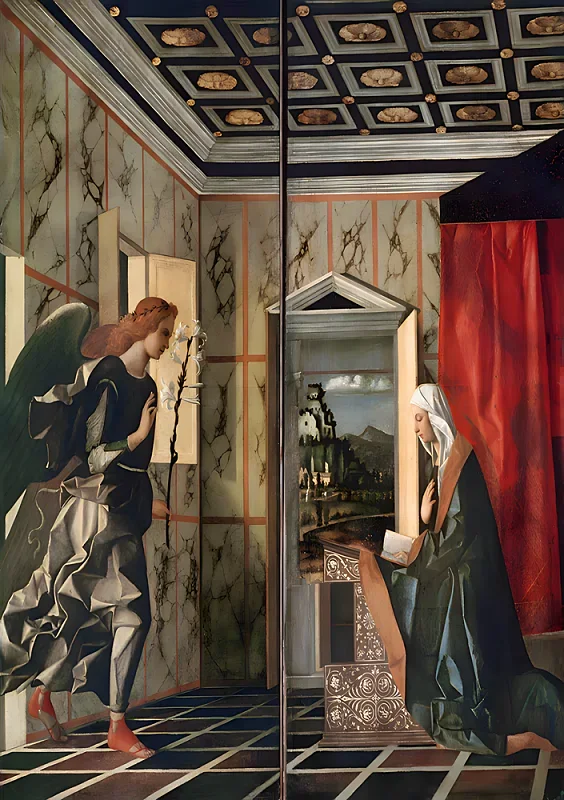 Giovanni Bellini | Die Verkündigung - 1489 | Giclée Kunstdruck gerahmt